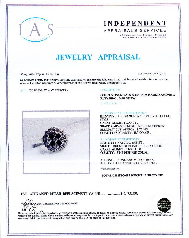 Photo 1 of ORIANNE 1.37ct EMERALD AND  0.64ctw DIAMOND 18K YELLOW AND WHITE GOLD RING  SIZE 7 WITH APPRAISAL RN032445