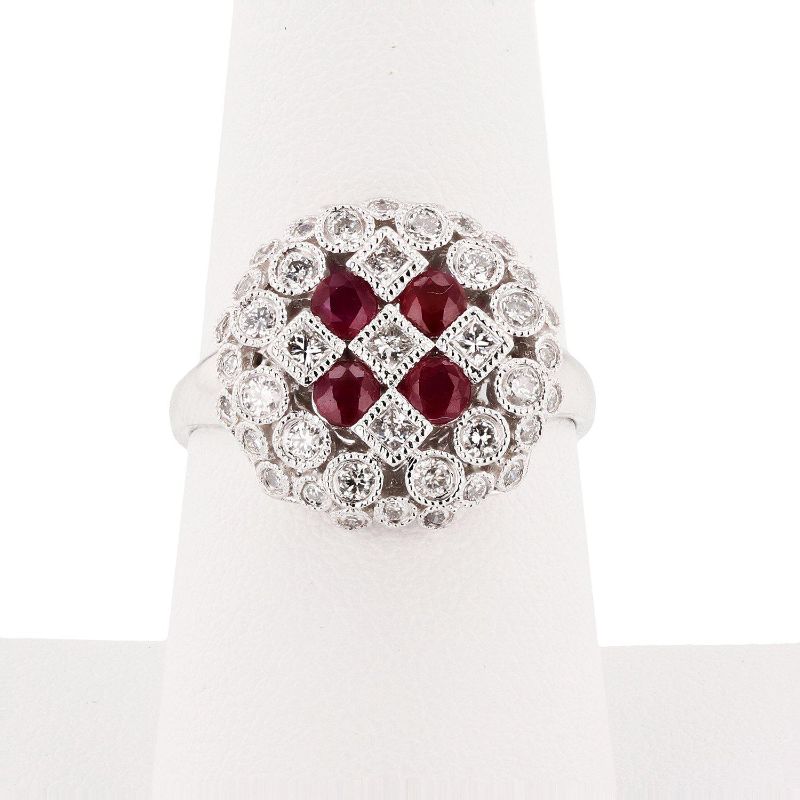 Photo 1 of ORIANNE 1.37ct EMERALD AND  0.64ctw DIAMOND 18K YELLOW AND WHITE GOLD RING  SIZE 7 WITH APPRAISAL RN032445