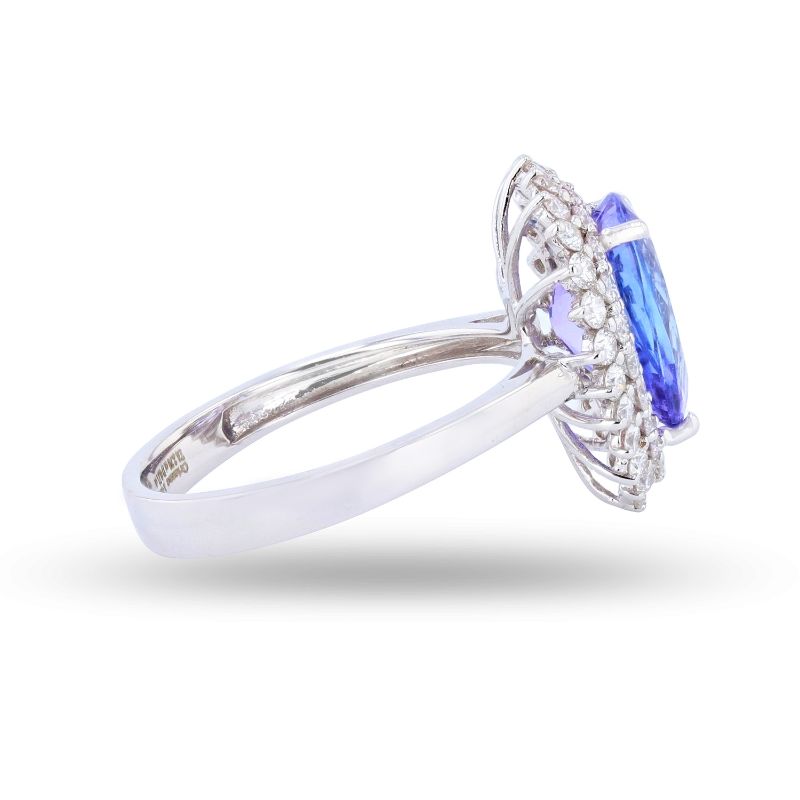 Photo 1 of ORIANNE 2.70ct TANZANITE AND 0.71ctw DIAMOND14K WHITE GOLD RING, WEIGHT OF ITEM 3.5g SIZE 6 3/4 WITH APPRAISAL RN030276