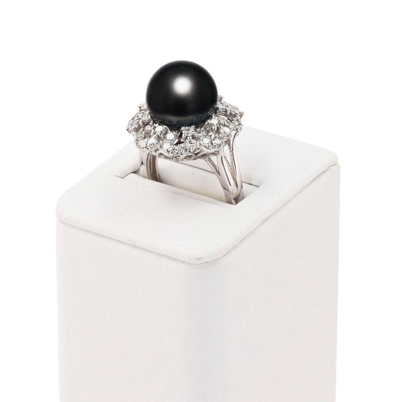 Photo 1 of ORIANNE 12.20mm SOUTH SEA PEARL AND 1.45ctw DIAMOND PLATINUM RING TOTAL WEIGHT 11.9g SIZE 7 WITH APPRAISAL RN026658