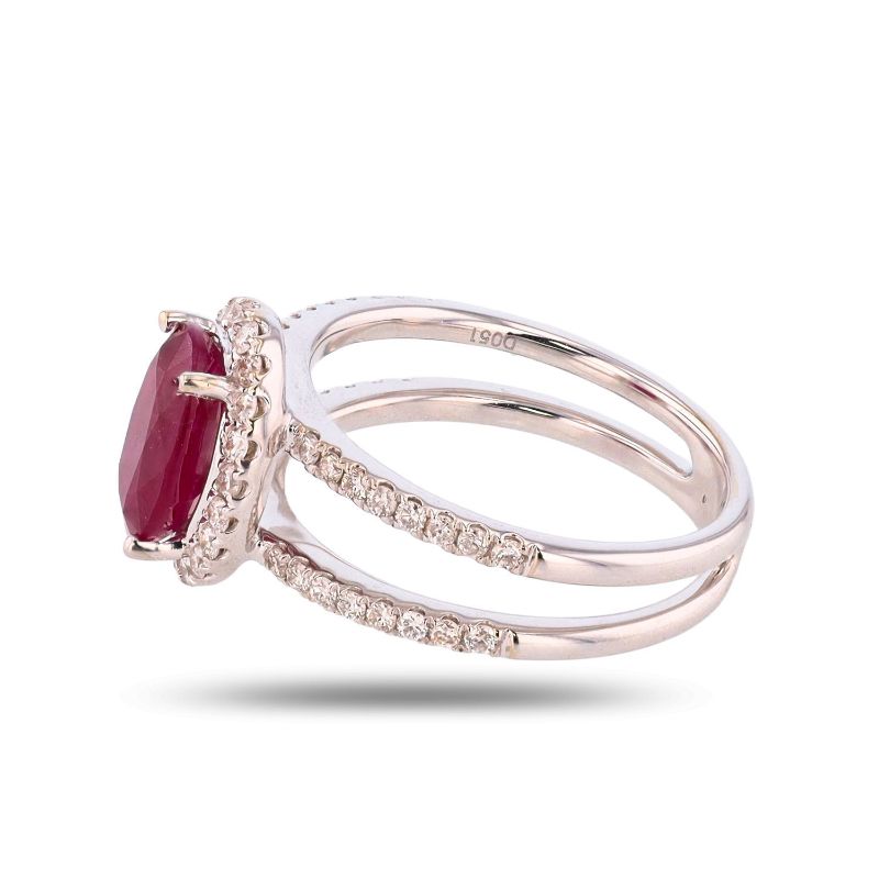 Photo 1 of ORIANNE 2.31ct BURMESE RUBY AND 0.51ctw DIAMOND18K WHITE GOLD RING (GIA CERTIFIED)
TOTAL WEIGHT 5.2 g SIZE 7 WITH APPRAISAL RN038757