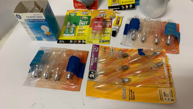 Photo 1 of GLUE AND LIGHTBULBS