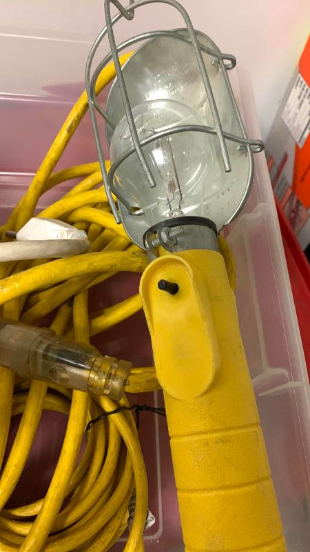 Photo 1 of EXTENSION CORDS AND A SHOP LIGHT