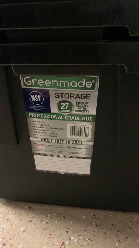 Photo 1 of 3 27 GALLON PROFESSIONAL GRADE PLASTIC CONTAINERS