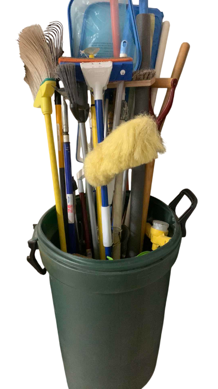 Photo 1 of CONTAINER OF CLEANING TOOLS