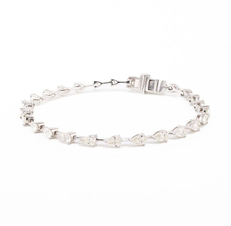 Photo 1 of ORIANNE 3.64ctw VS1 to VS2 CLARITY 18K White Gold Bracelet Size 6" with Appraisal BR007465