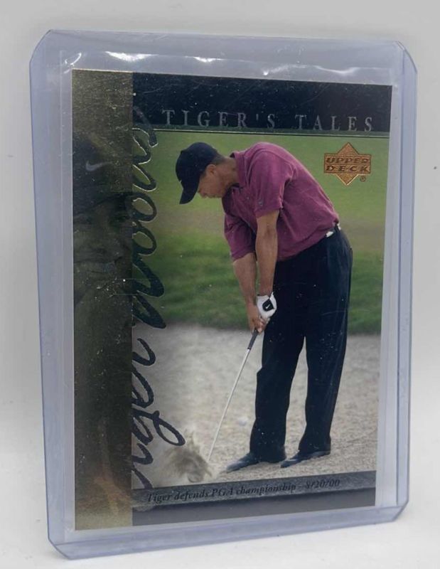 Photo 1 of 2001 TIGER WOODS UPPER DECK ROOKIE CARD TT27 APPROX VALUE $125