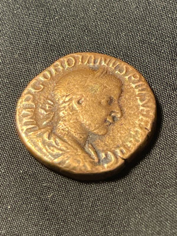 Photo 1 of 240 AD. ROMAN GORDIAN III FACING RIGHT HOLDING GLOBE