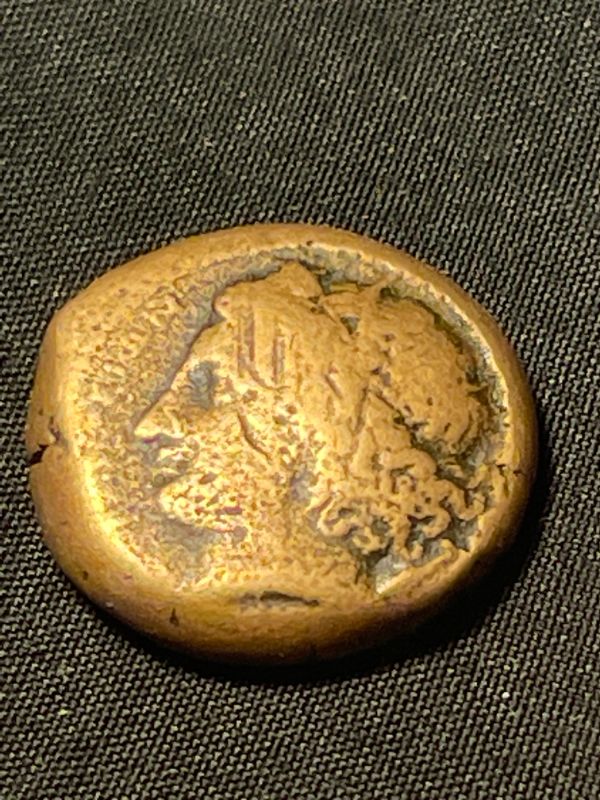 Photo 1 of 317-289 BC. GREEK AGATHOCLES SICILY HEAD OF KORE BULL BUTTING LEFT COIN