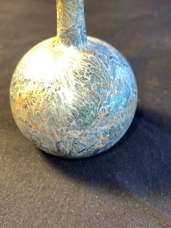 Photo 4 of 100BC-200AD ANCIENT ROMAN BOTTLE DECORATED GLASS H4”