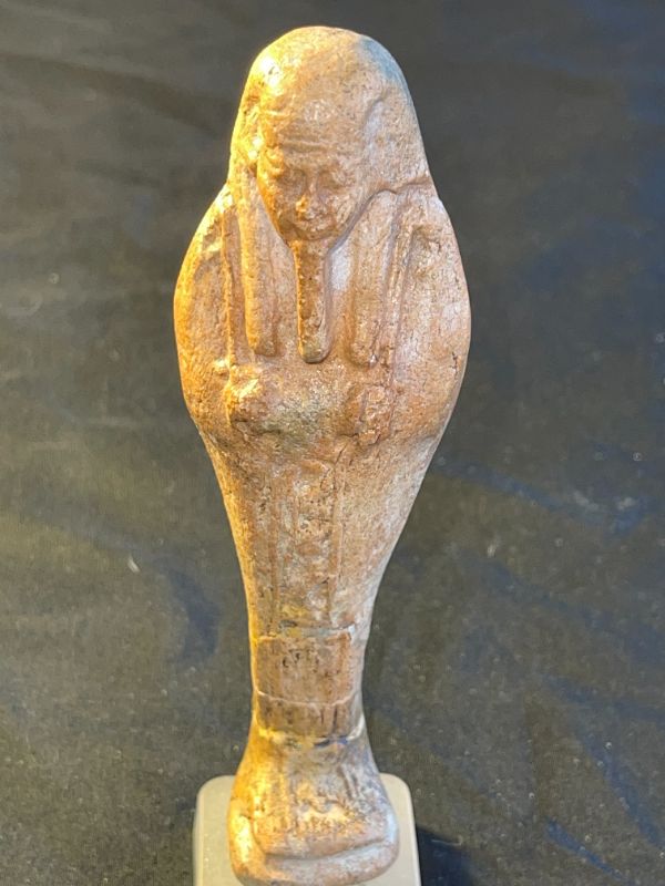 Photo 1 of 700 BC. ANCIENT EGYPTIAN USHABTI STATUETE BURIED WITH THE DEAD AS SERVANTS TO THE AFTERLIFE H5”