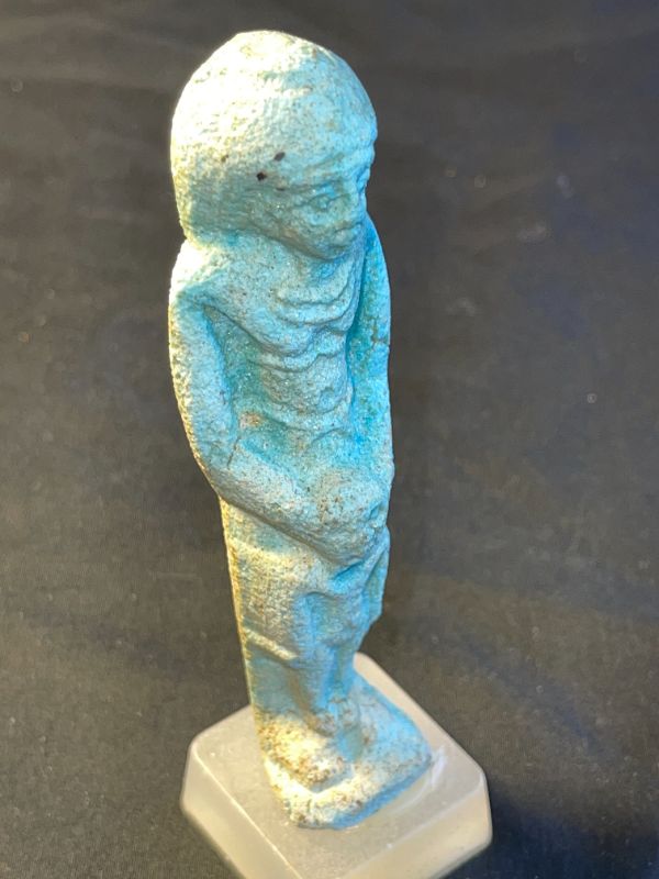 Photo 4 of ANCIENT EGYPTIAN USHABTI STATUETE BURIED W THE DEAD MOTHER HOLDING CHILD 3,000 YEARS OLD H4.5”