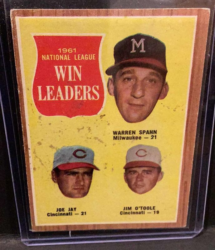 Photo 1 of 1961 NATIONAL LEAGUE WIN LEADERS WARREN SPAHN #58