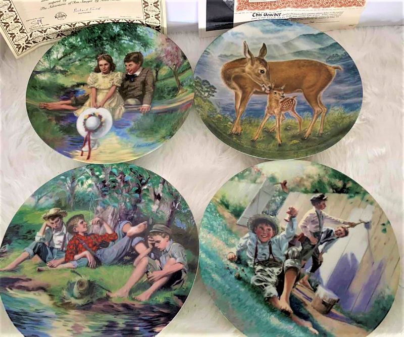 Photo 1 of 4- COLLECTIBLE KNOWLES LIMITED EDITION NUMBERED PLATES W COA AND BOXES