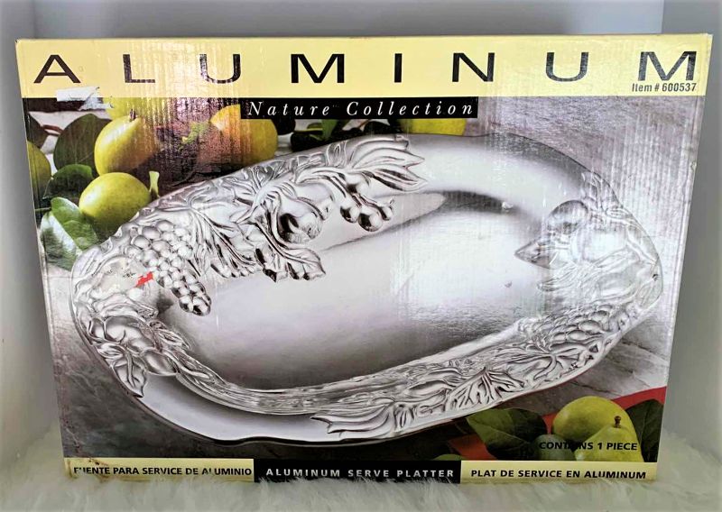 Photo 1 of ALUMINIUM SERVING PLATTER  20” x 14.5”