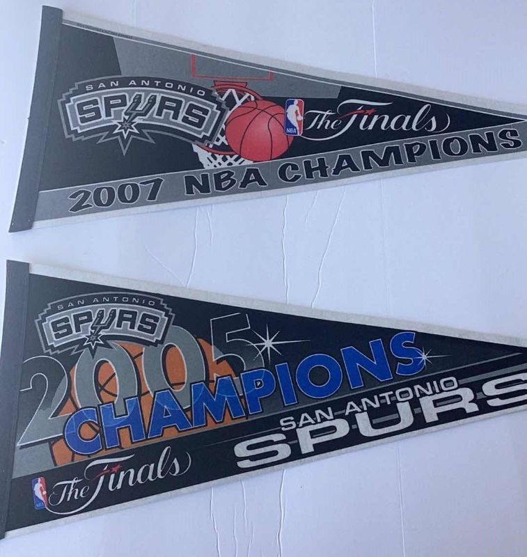 Photo 1 of 2 NBA SAN ANTONIO SPURS FINALS BANNERS