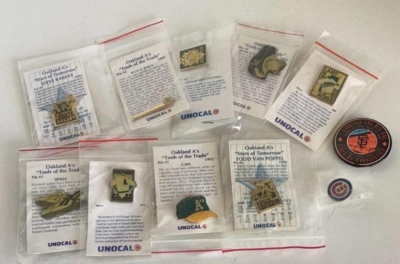 Photo 1 of UNOCAL 76 ASSORTED BASEBALL PINS