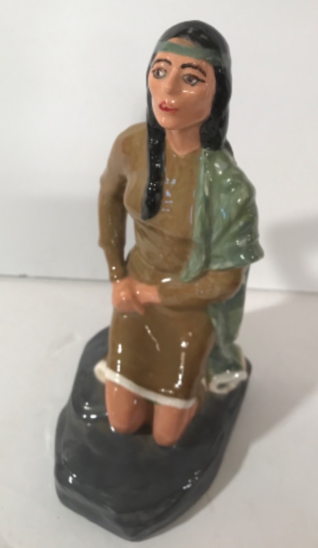 Photo 4 of VINTAGE GLAZED HANDCRAFTED NATIVE AMERICAN STATUES TALLEST H-12”