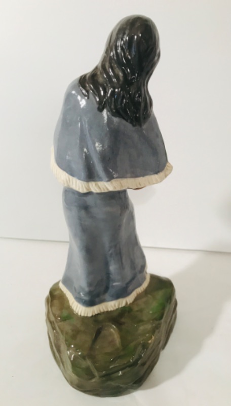 Photo 1 of VINTAGE GLAZED HANDCRAFTED NATIVE AMERICAN STATUE H-11” MUG & LIDDED TRINKET BOX