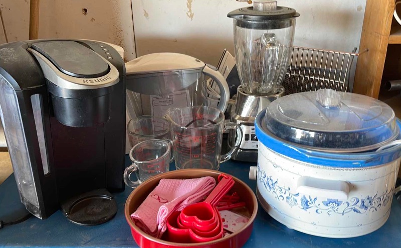 Photo 1 of HOMEWARE - KEURIG, CROCKPOT, BLENDER , WATER FILTER, IRON & SHELF RISERS