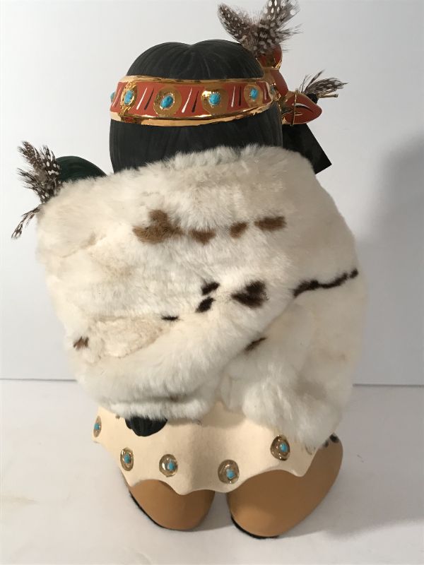 Photo 4 of “FROM THE HEART OF IDAHO”
NATIVE AMERICAN STYLE FIGURE WITH BABIES -
FUR TRIMMED 
13.5”