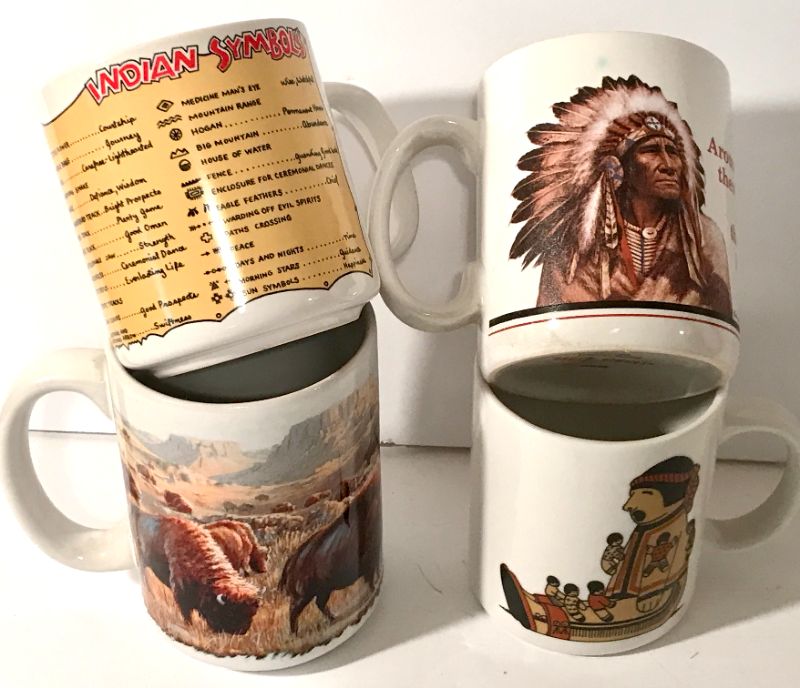 Photo 4 of NATIVE AMERICAN KITCHEN ITEMS -PAPER TOWEL HOLDER, POTHOLDERS, MUGS & MORE 