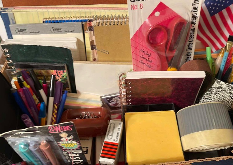 Photo 1 of OFFICE SUPPLIES- SOME NEW IN PACKAGE - LARGE LOT 