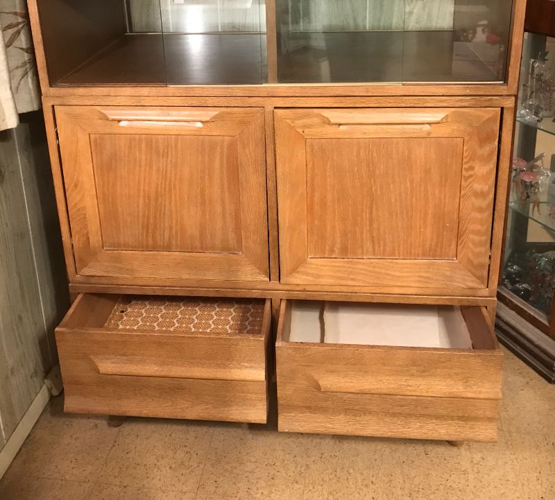 Photo 2 of MID-CENTURY MODERN JACK VAN DER MOLEN CERUSED OAK SERVING BUFFET - VERY UNIQUE 3 SEPERATE PIECES & ACCESS FROM BOTH SIDES OF BUFFET 36x20x51