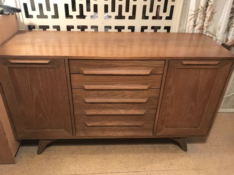 Photo 2 of MID-CENTURY MODERN JACK VAN DER MOLEN CERUSED OAK SIDEBOARD CREDENZA, 1950S 58x20x34
PERFECT 