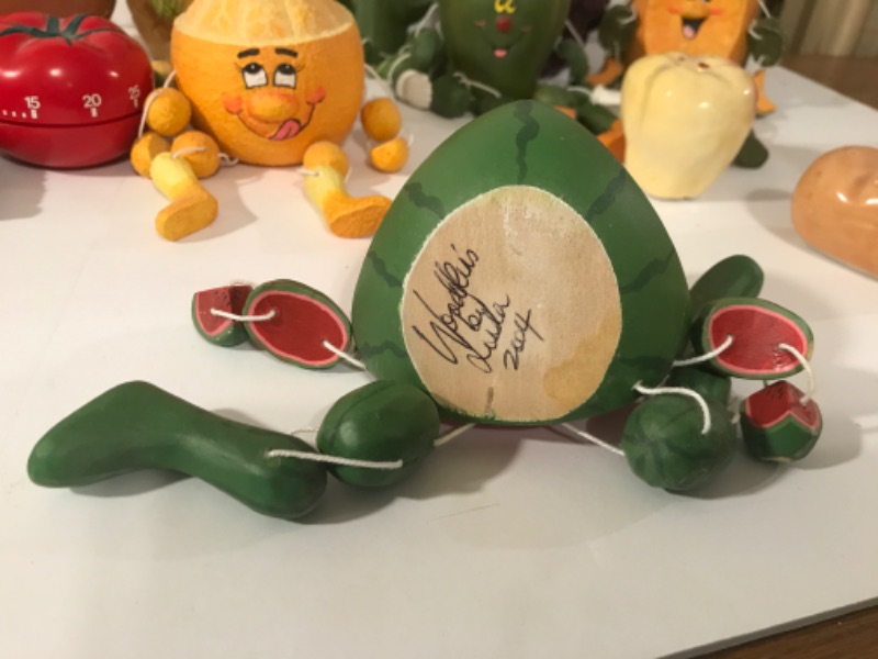 Photo 4 of VINTAGE FRUIT & VEGETABLE SHELF SITTERS SIGNED BY ARTIST & MORE