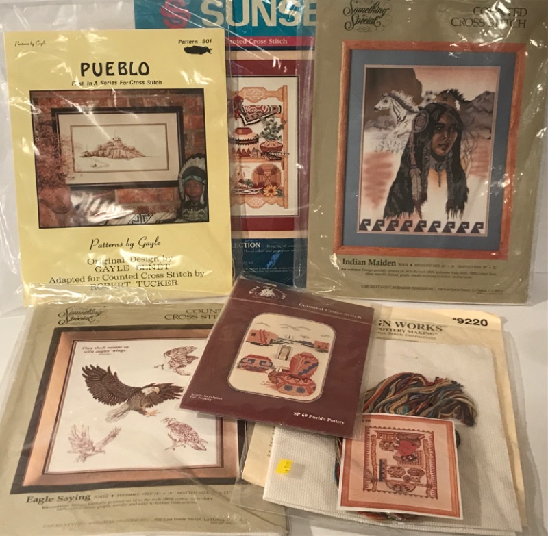 Photo 1 of CROSS STITCH KITS 
NOS -6 ITEMS
SOUTHWEST MOTIF