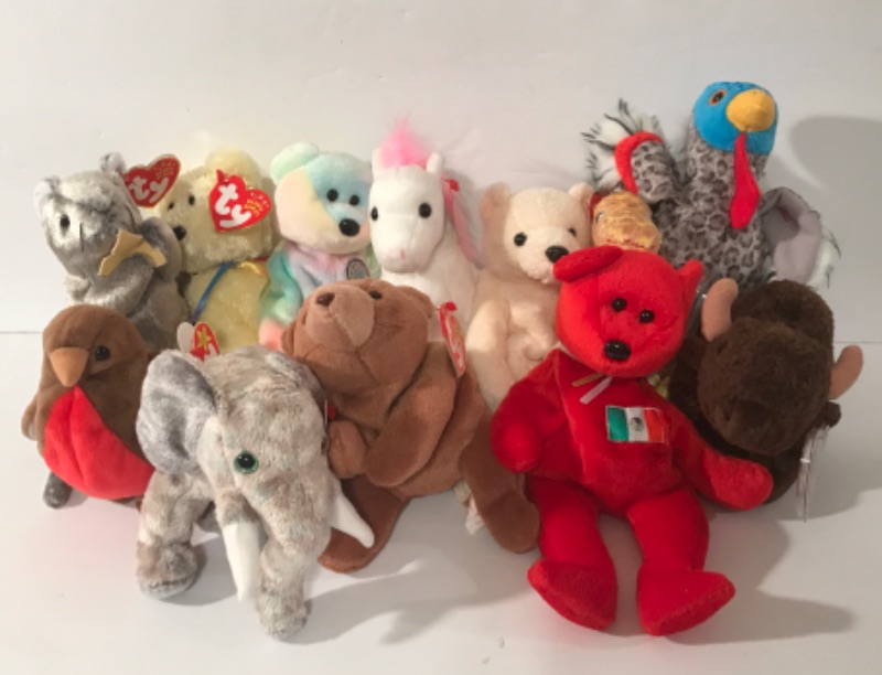 Photo 1 of BEANIE BABIES COLLECTION NOS ALL WITH TAGS 
LOT OF 12