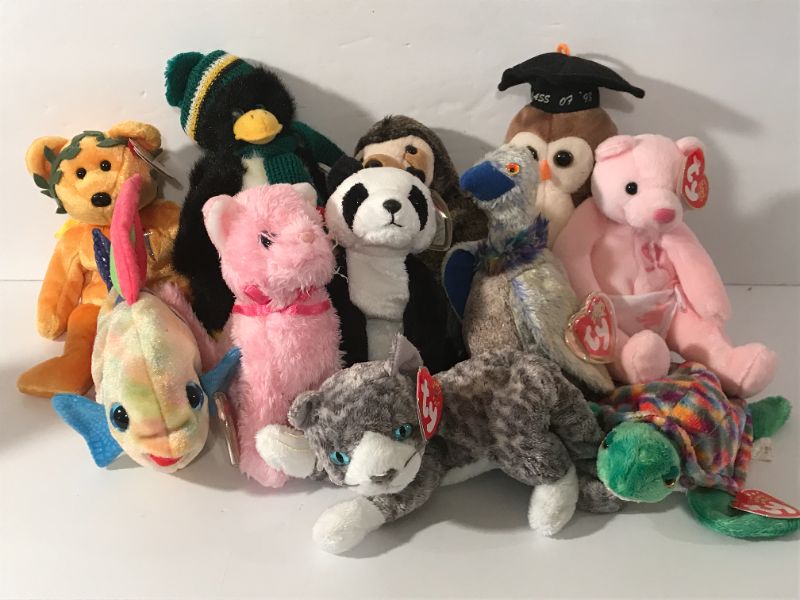 Photo 1 of BEANIE BABIES COLLECTION- NOS ALL WITH TAGS 
LOT OF 12