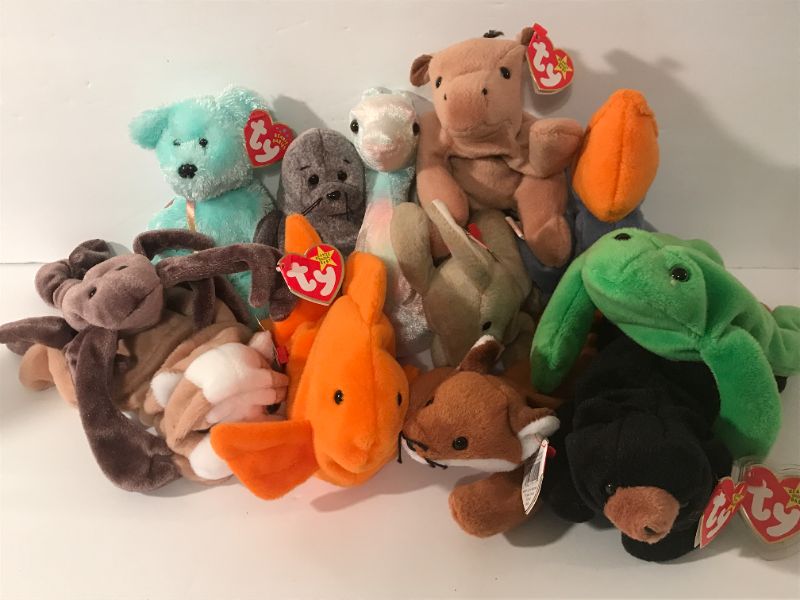 Photo 1 of BEANIE BABIES COLLECTION- NOS WITH TAGS 
LOT OF 12