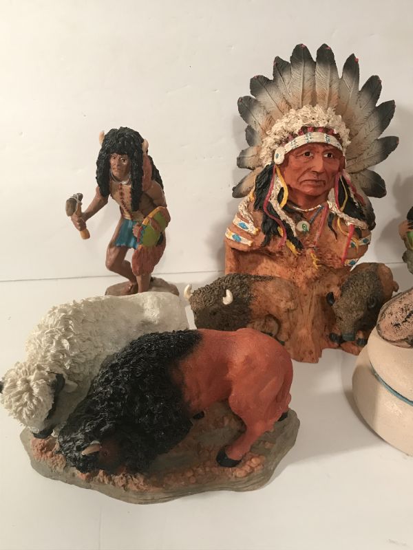 Photo 2 of SOUTHWEST DECOR
WATER BUFFALO THEME
MUSIC BOX, INDIAN CHIEF & MORE
LARGEST IS 9”