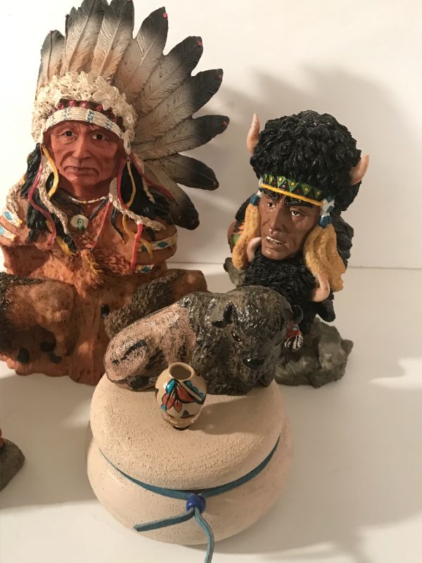 Photo 3 of SOUTHWEST DECOR
WATER BUFFALO THEME
MUSIC BOX, INDIAN CHIEF & MORE
LARGEST IS 9”