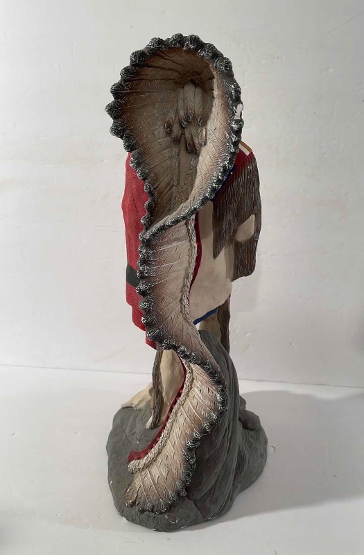 Photo 4 of VINTAGE TEISSEDRE NATIVE AMERICAN SCULPTURE H- 14” 