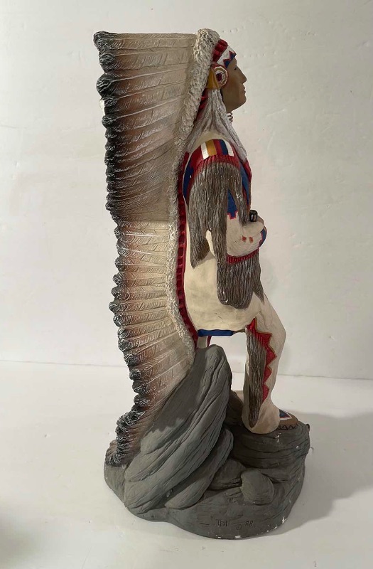 Photo 3 of VINTAGE TEISSEDRE NATIVE AMERICAN SCULPTURE H- 14” 