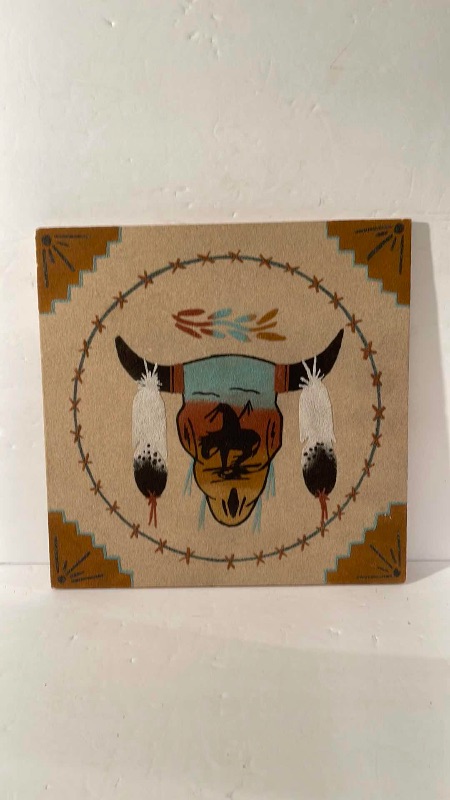 Photo 3 of NATIVE AMERICAN AUTHENTIC NAVAJO SIGNED WALL ART & HANDCRAFTED VASE 