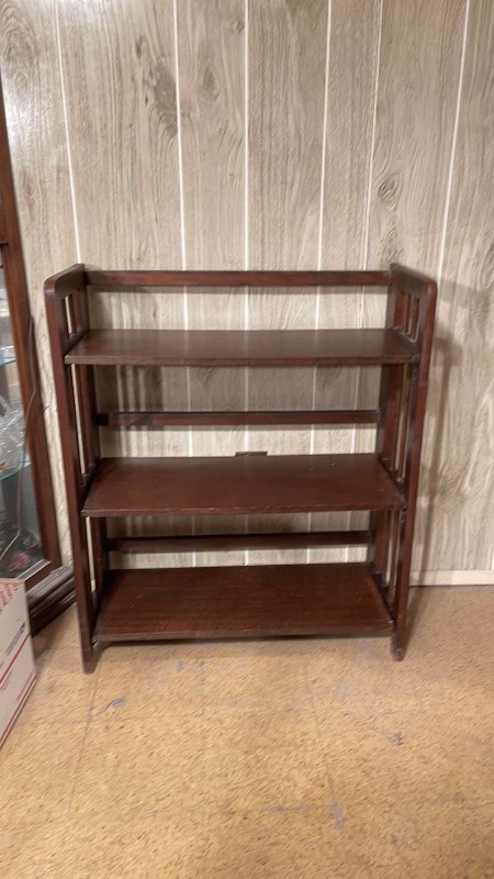 Photo 1 of WOODEN FOLDING BOOKSHELF 28x 10.5 x 34