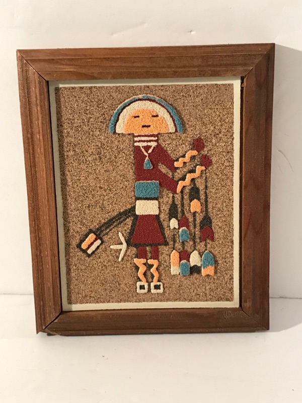 Photo 5 of AUTHENTIC NATIVE AMERICAN SAND ART SIGNED BY ARTIST