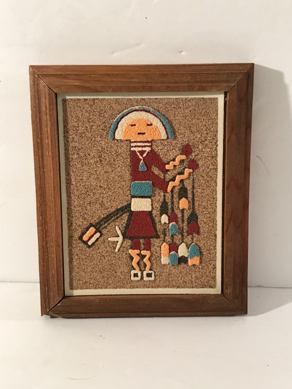 Photo 4 of AUTHENTIC NATIVE AMERICAN SAND ART SIGNED BY ARTIST