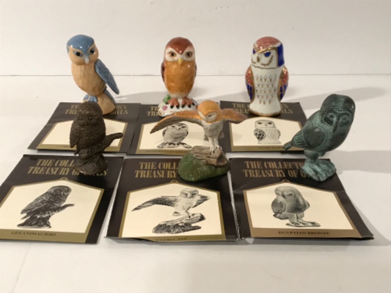 Photo 1 of 6 THE COLLECTORS TREASURY OF OWLS BY FRANKLIN MINT
