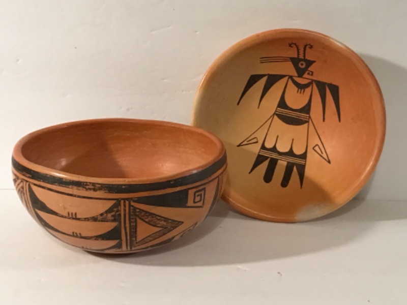 Photo 1 of NATIVE AMERICAN VINTAGE HOPI INDIAN POTTERY BOWL - UNMARKED