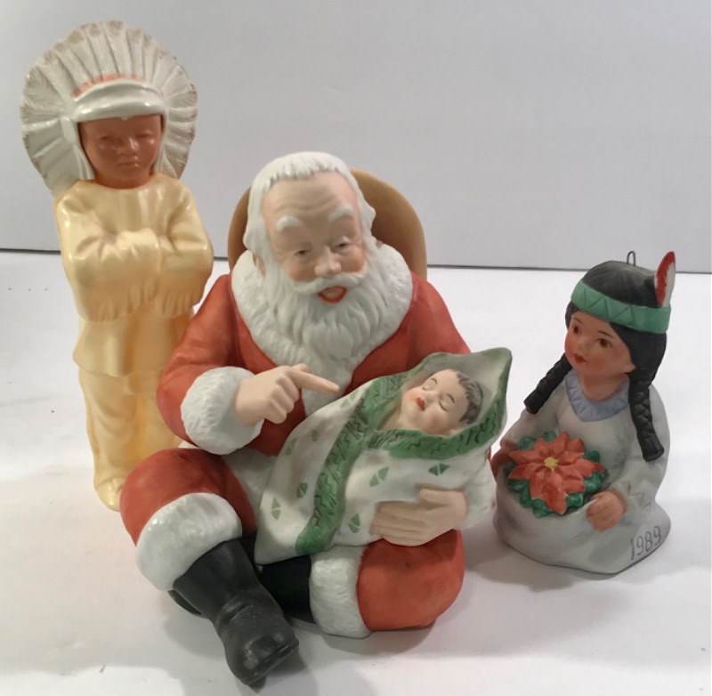 Photo 3 of SANTAS LULLABY BY GREGORY PERILLO SCULPTURE AND SOUTHWEST VASE /