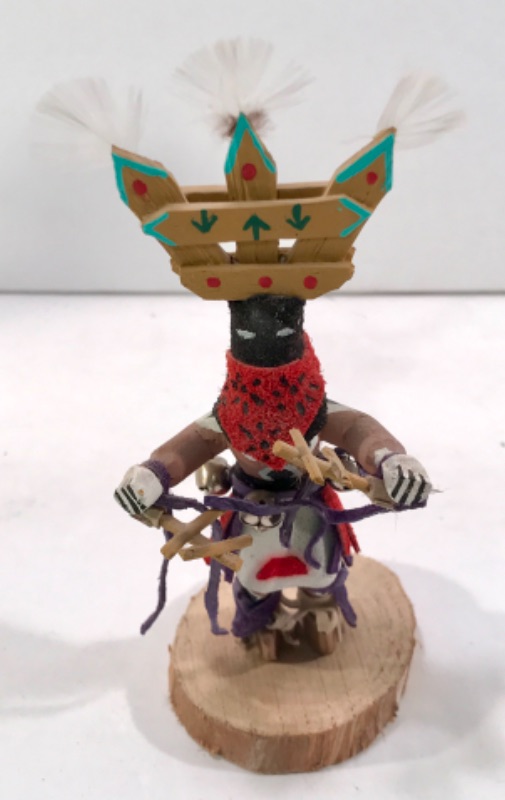 Photo 5 of NATIVE AMERICAN SIGNED KACHINA FIGURES- LARGEST IS 12”