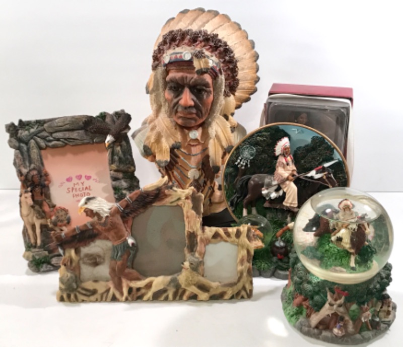 Photo 1 of NATIVE AMERICAN STYLE DECOR - WATER GLOBES, PICTURE FRAMES & MORE