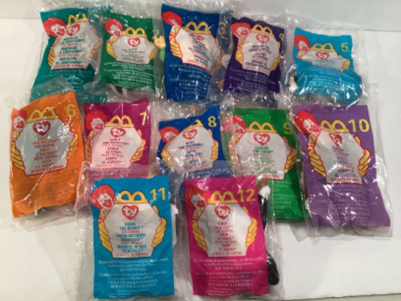 Photo 1 of MCDONALDS 1999 TY BEANIE BABIES COLLECTION 1-12 NIP