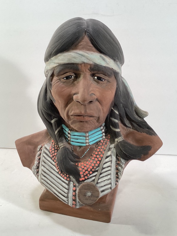 Photo 1 of VINTAGE NATIVE AMERICAN INDIAN HEAD HAND MADE POTTERY H-9”