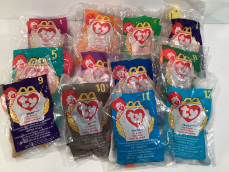 Photo 1 of MCDONALDS 1998 TY BEANIE BABIES COLLECTION 1-12 NIP